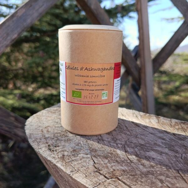 *Gélules bio : Ashwagandha (180 gélules)