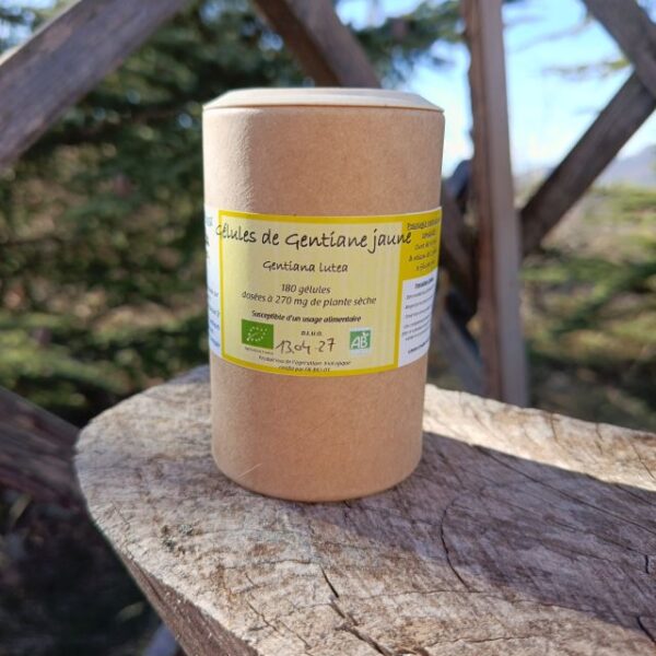 *Gélules bio : Gentiane jaune (180 gélules)