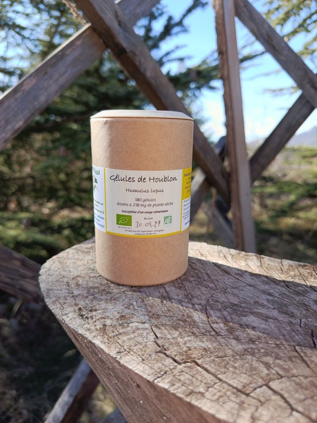*Gélules bio : Houblon (180 gélules)