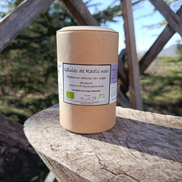 *Gélules bio : Radis noir (180 gélules)