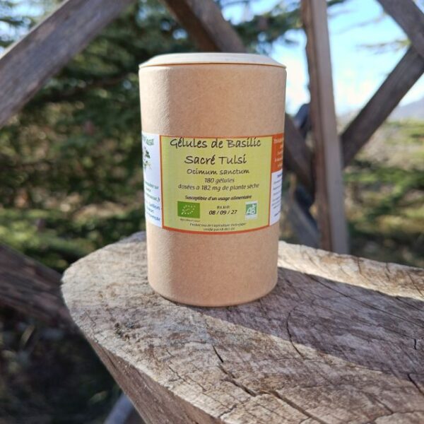 *Gélules bio : Basilic Sacré Tulsi (180 gélules)